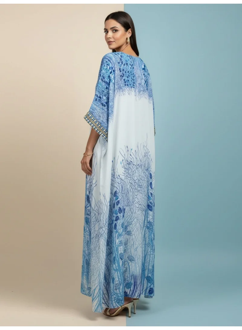 الايا قفطان شيكانكاري شيفون مطرز يدوياً-AL3851